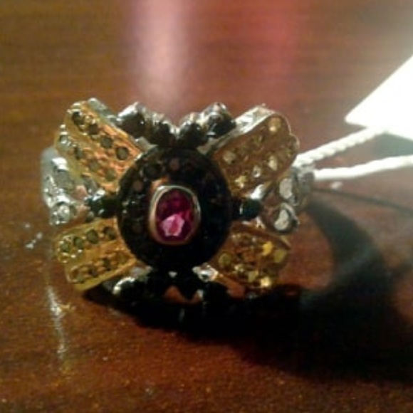 NWT Modern Victorian Raw Diamond Pavé Ring Sz 7.5 - Picture 3 of 6